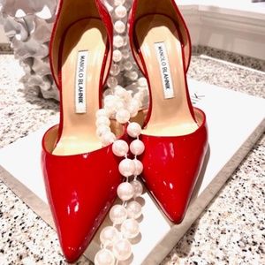 Red Patent Manolo Blahnik Heels